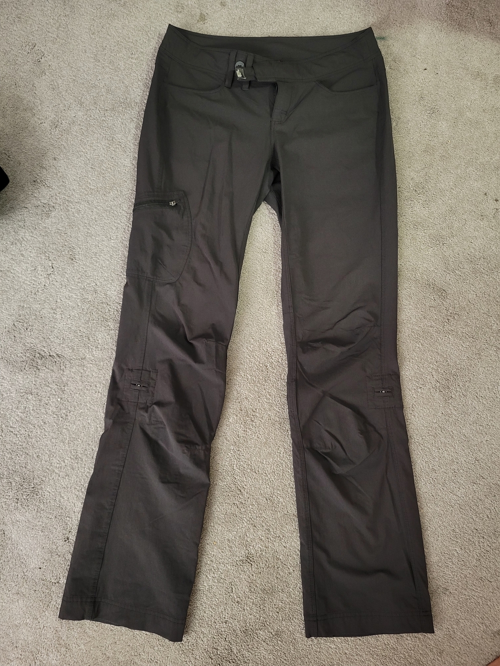 The North Face Roll Up Hiking Pants Women's Size S Dark Gray Cargo Outdoor - Picture 2 of 9